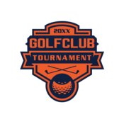 Golf club Tournament logo template 02