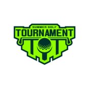 Tournament Summer golf logo template