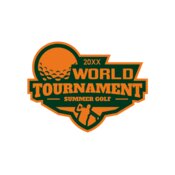 World Tournament Simmer Golf logo template